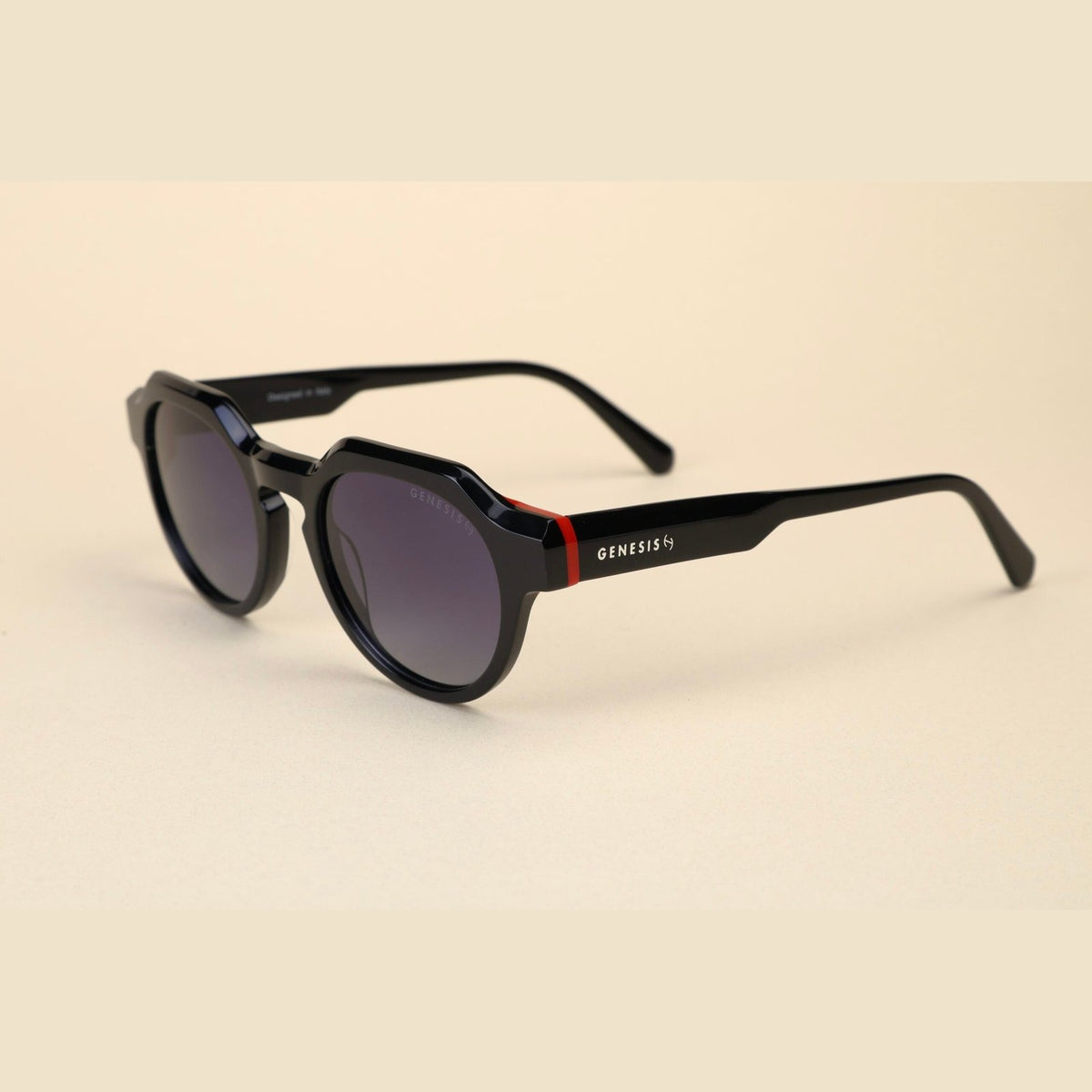 GR10 Unisex Sunglasses - Dark Night/Red Detail
