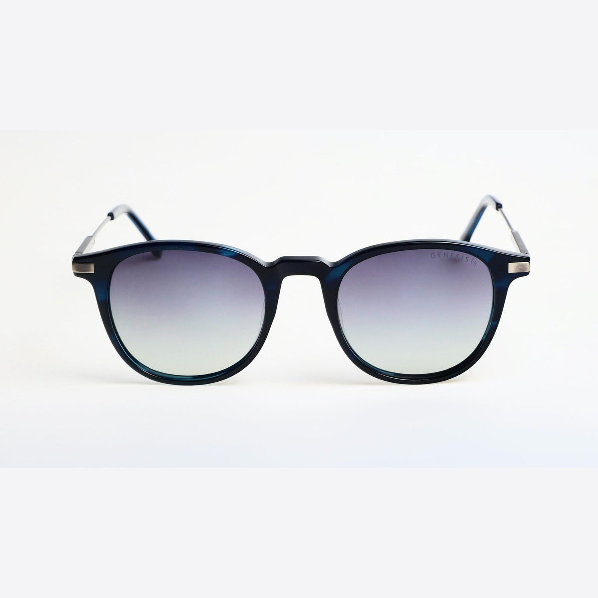 GENESIS Washington 2026 – Polarized Round Sunglasses | Havana Acetate Frame with Metal Temples, UV400 Protection
