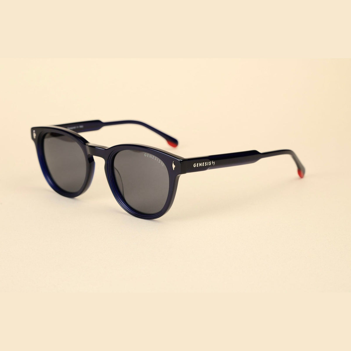 GR5 Unisex Sunglasses - Midnight Navy/Red Detail
