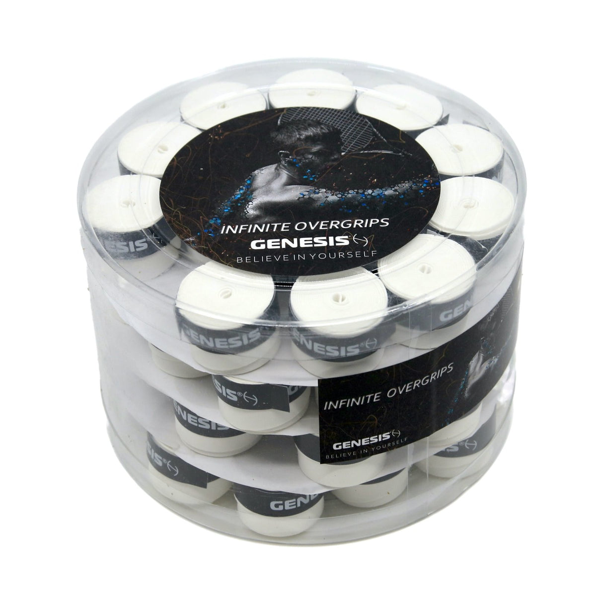 GENESIS Infinite Dry 0.75MM Overgrips 60 Pack White