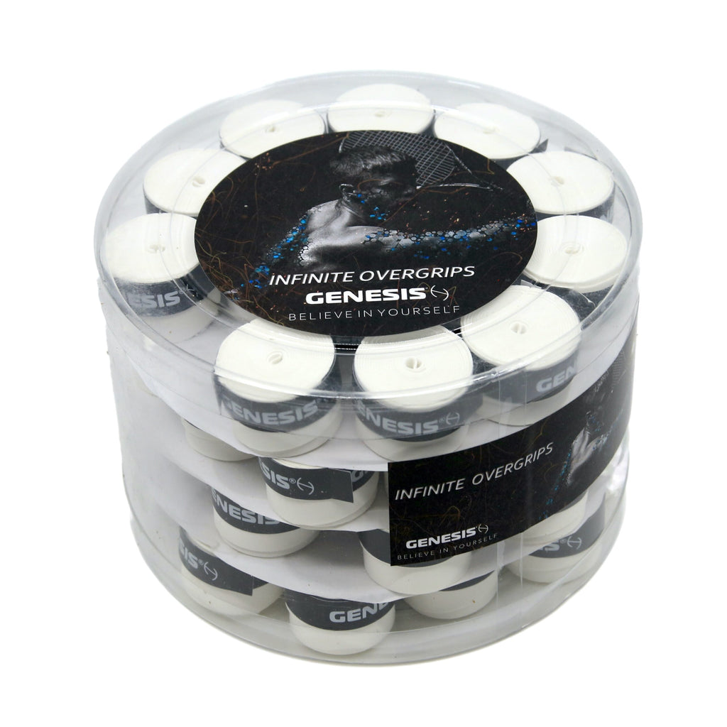 GENESIS Infinite Dry 0.75MM Overgrips 60 Pack White