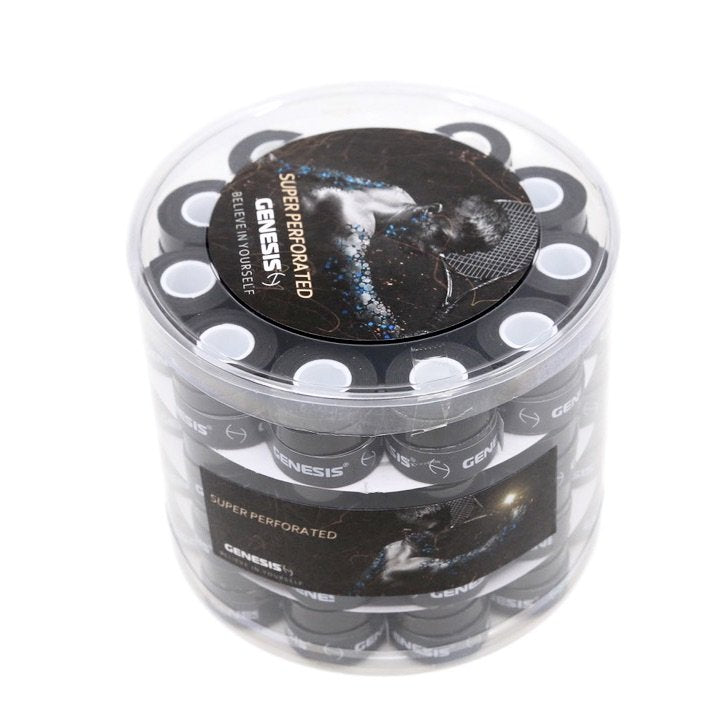 GENESIS Super Perforated 0.60MM Overgrips 60 Pack Black