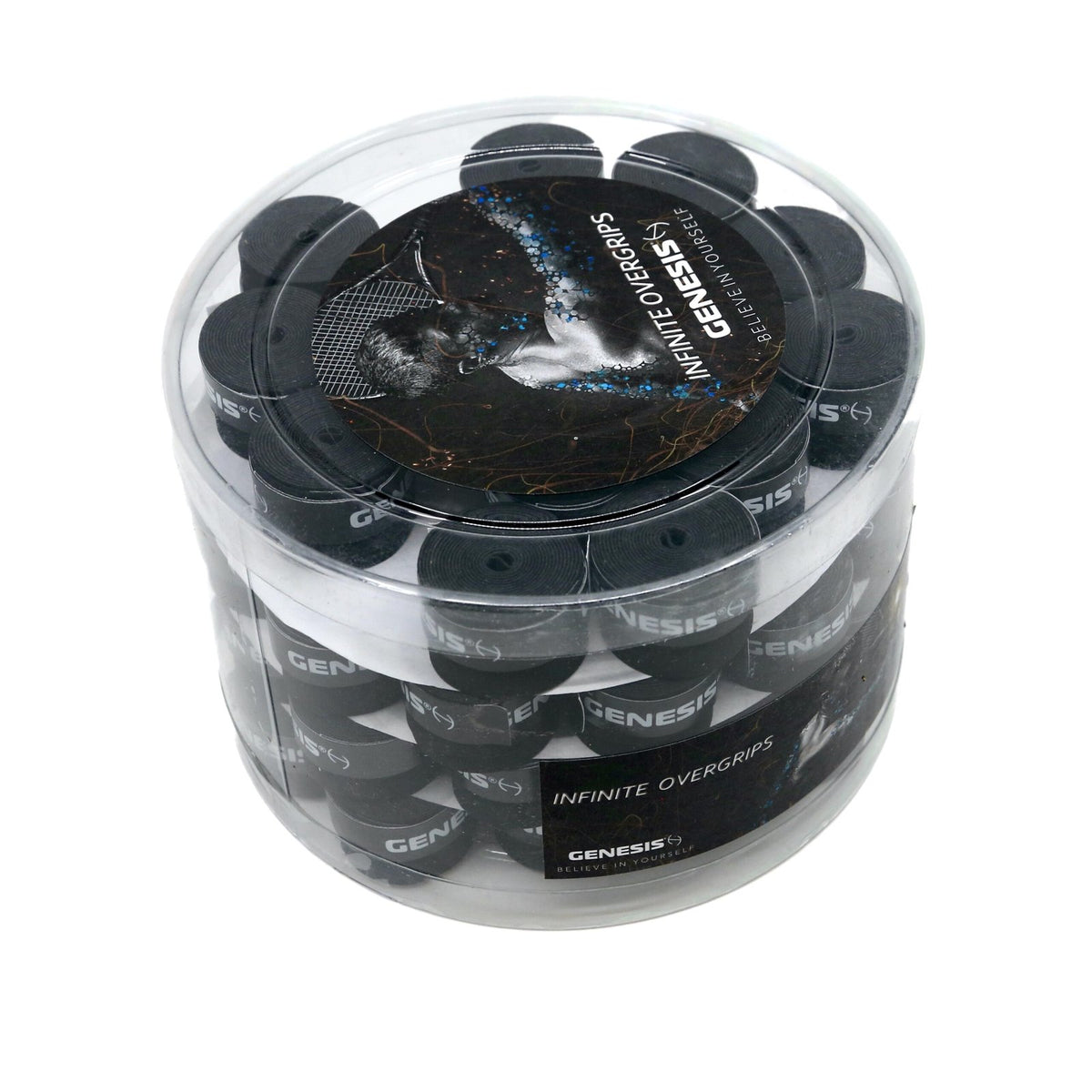 GENESIS Infinite Dry 0.75MM Overgrips 60 Pack Black