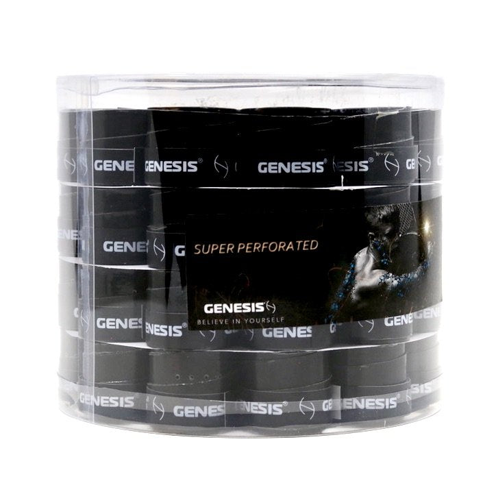 GENESIS Super Perforated 0.60MM Overgrips 60 Pack Black