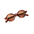 GENESIS Glamoureglare Sunglasses Leopard Round Acetate Amber