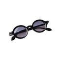 GENESIS Glamoure Glare Sunglasses Black Round Acetate/Coastal Gray