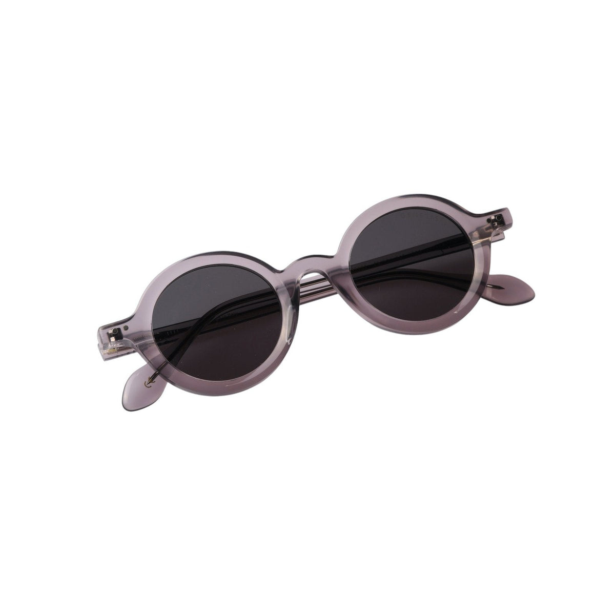 GENESIS Glamoure Glare Sunglasses Crystal Gray Round Acetate/American Gray