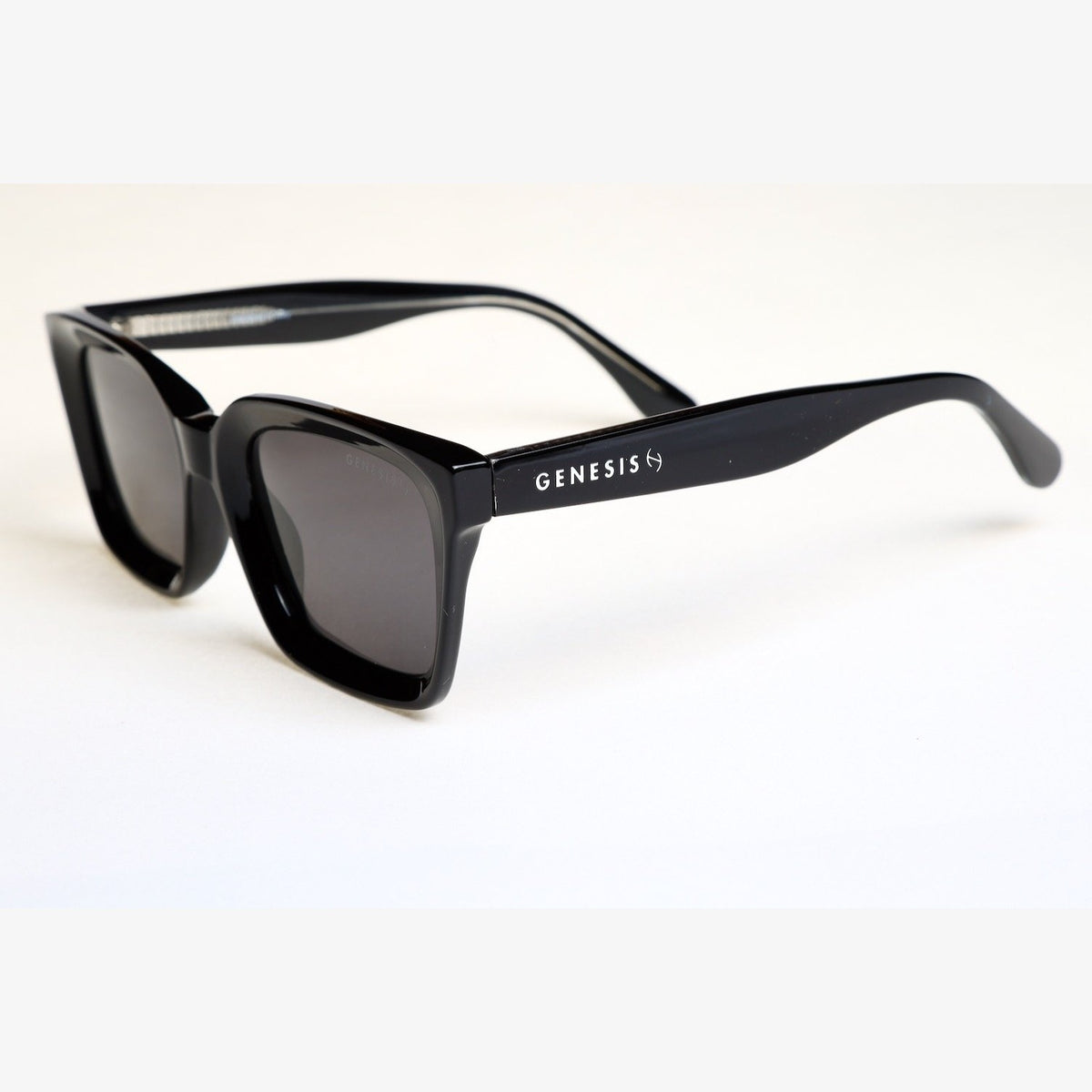 GENESIS Rome 2026 – Polarized Black Acetate Sunglasses | Italian Design, UV400 Protection