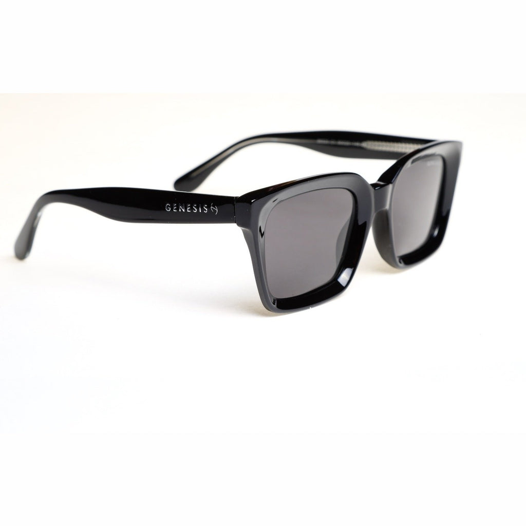 GENESIS Rome 2026 – Polarized Black Acetate Sunglasses | Italian Design, UV400 Protection