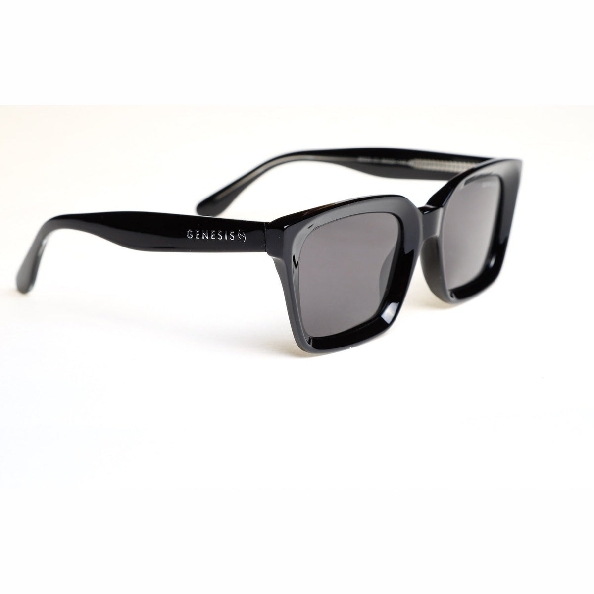GENESIS Rome 2026 – Polarized Black Acetate Sunglasses | Italian Design, UV400 Protection