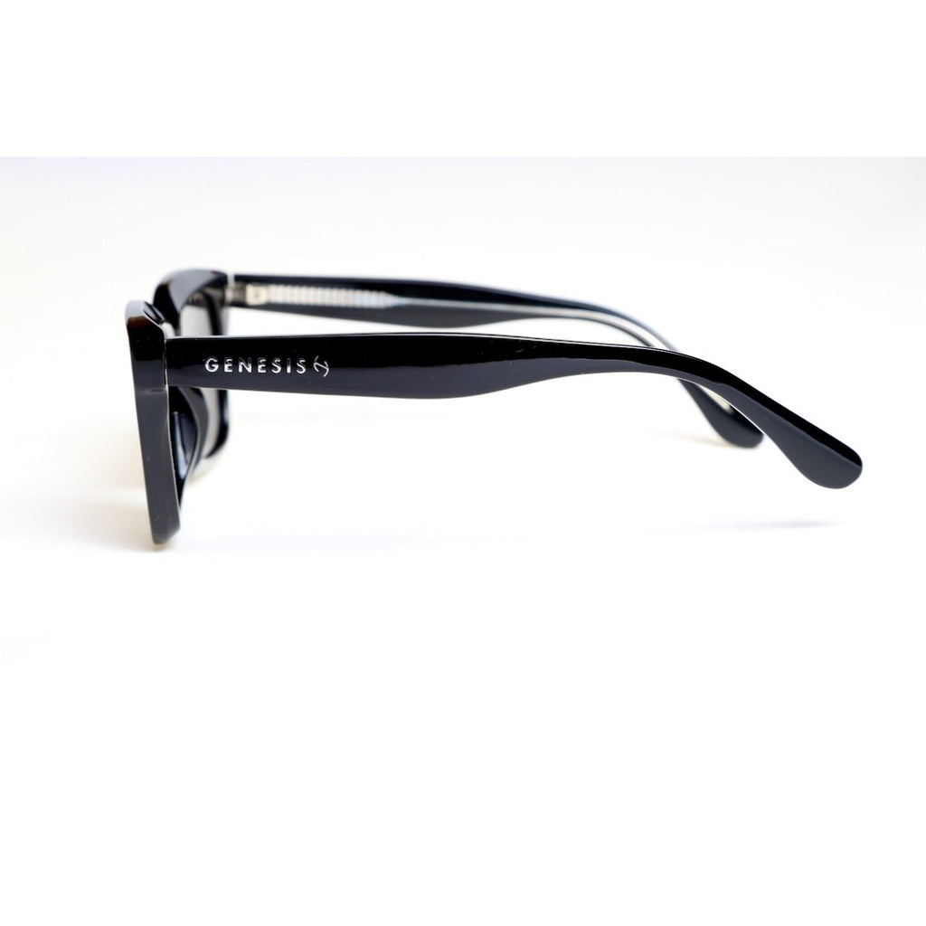 GENESIS Rome 2026 – Polarized Black Acetate Sunglasses | Italian Design, UV400 Protection