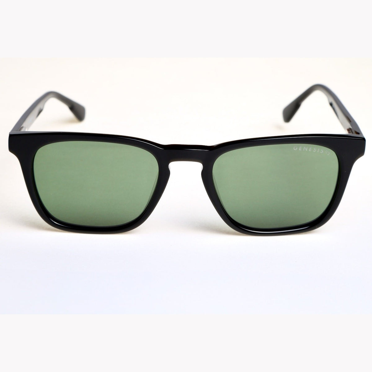 GENESIS Miami 2026 – Polarized Square Sunglasses | Classic Black Acetate Frame, UV400 Protection (Copy)