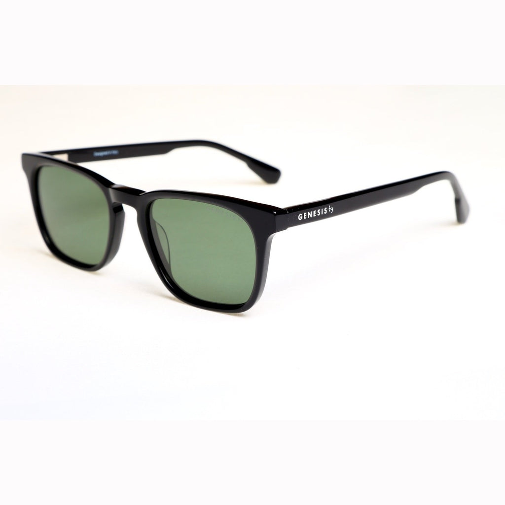 GENESIS Miami 2026 – Polarized Square Sunglasses | Classic Black Acetate Frame, UV400 Protection (Copy)