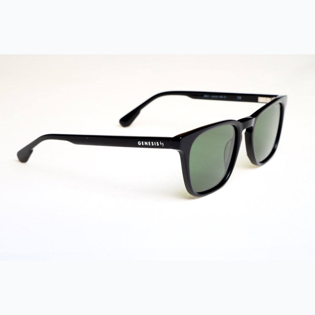 GENESIS Miami 2026 – Polarized Square Sunglasses | Classic Black Acetate Frame, UV400 Protection (Copy)