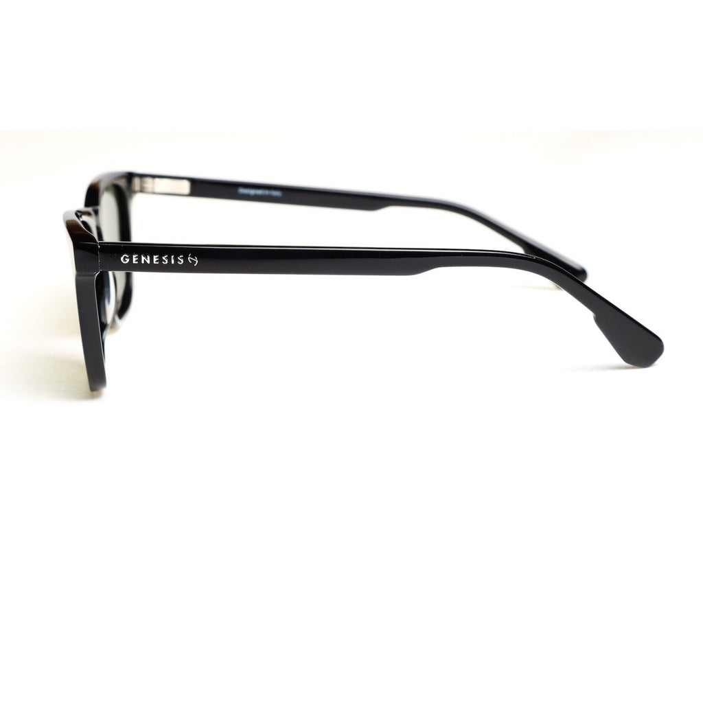 GENESIS Miami 2026 – Polarized Square Sunglasses | Classic Black Acetate Frame, UV400 Protection (Copy)