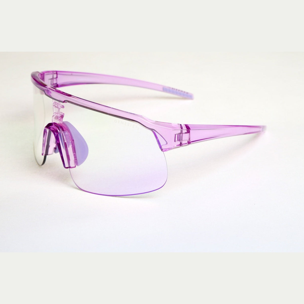 GENESIS France 2026 – Photochromic Sport Sunglasses | Purple Frame, Lightweight, UV400 Protection