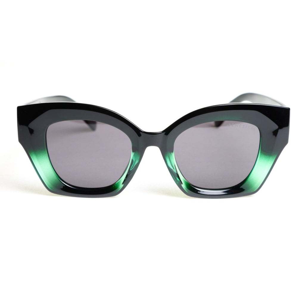 GENESIS New York 2026 – Women’s Polarized Sunglasses | Oversized Italian Acetate Frame in Black or Emerald