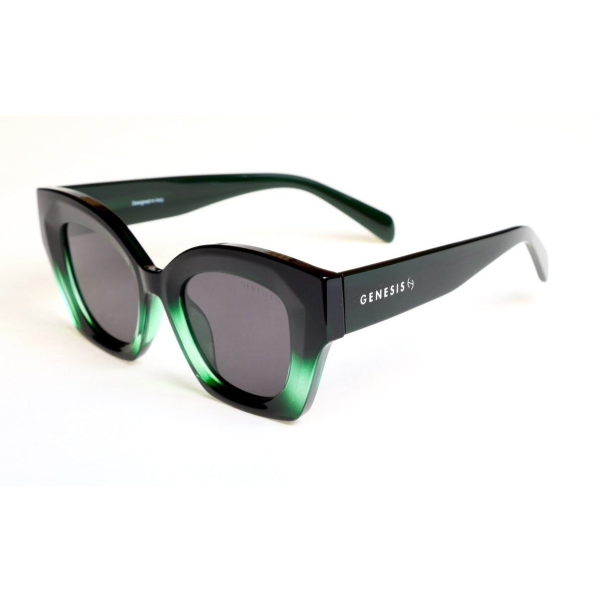 GENESIS New York 2026 – Women’s Polarized Sunglasses | Oversized Italian Acetate Frame in Black or Emerald