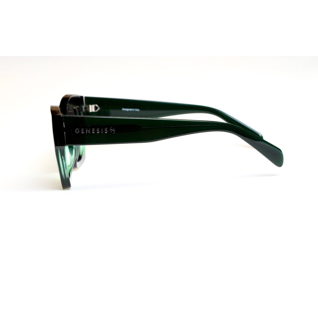 GENESIS New York 2026 – Women’s Polarized Sunglasses | Oversized Italian Acetate Frame in Black or Emerald